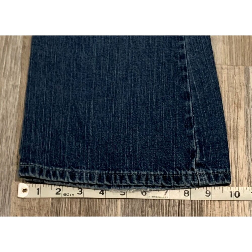 Silver Jeans Flare Pants Womens Size 25/31 Denim Button Fly Mid Rise Blue Cotton - Picture 14 of 15